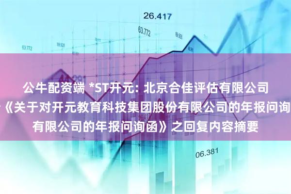 公牛配资端 *ST开元: 北京合佳评估有限公司关于深圳证券交易所《关于对开元教育科技集团股份有限公司的年报问询函》之回复内容摘要